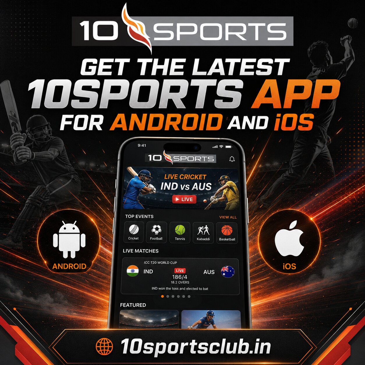 10Sports mobile betting app for Android and iOS users
